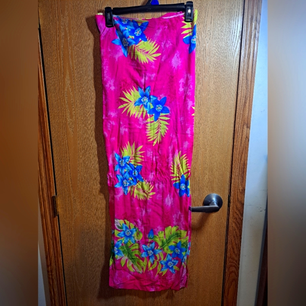 White Stag Pink and Blue Floral Swim Sarong